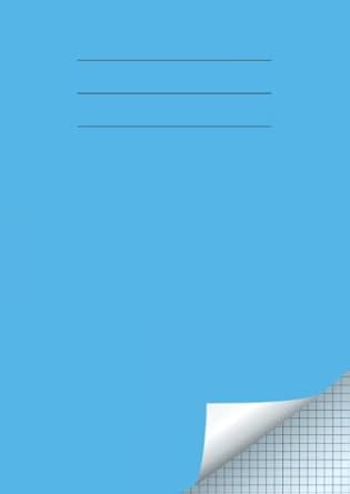 Grid Paper Notebook A4, School Maths Exercise Book: 5mm squared Paper for Mathematics, Graph, Writing Pad A4, 100 Pages Quad Ruled, Blue Cover