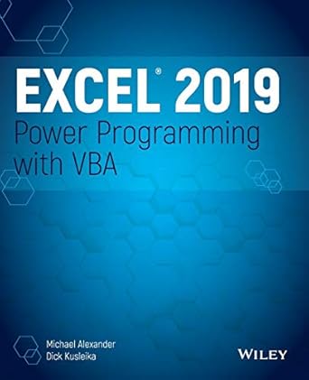 Excel 2019 Power Programming with VBA