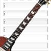 Guitar Tab Notebook: Blank Guitar Tablature Writing Paper with Chord Fingering Charts