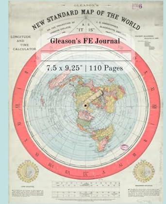 Gleason's FE Map Journal: Gleason's New Standard Map of the World FE Journal | 7.5 x 9.25" 110 Pages