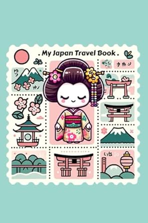 Japan Travel Stamp Book: 4x6 Eki Stamp Book for Kids and Adults Featuring Geisha