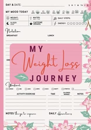 Food and Exercise Journal for Women: Food Diary & Fitness Planner - 12 Week Weight Loss Journal with Workout, Goal, Calories, & Body Measurements Progress Tracker