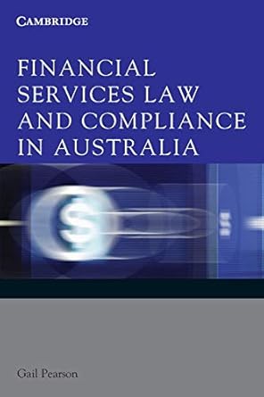Cambridge Financial Services Law and Compliance in Australia - Paperback - 18 March 2009