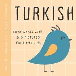 Turkish English dictionary for children, First words with big pictures for little kids: Baby book to learn Turkish language with basic bilingual vocabulary for beginners, Çocuklar için Türkçe kitaplar
