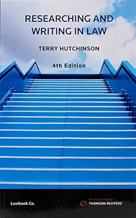 Researching and Writing in Law 4th Edition Book