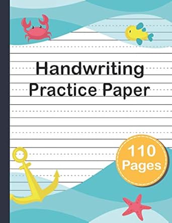 Handwriting Practice Paper: Blank lined Pages With Dotted Middle Lines To Practice Writing For Young Kids.
