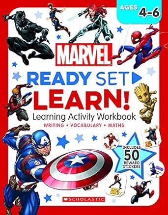 Marvel: Ready Set Learn! Learning Activity Workbook (Ages 4 - 6 Years)