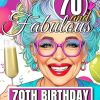 70th Birthday Coloring Book - Seventy and Fabulous: Funny and Motivational 70th Adult Coloring Book For Women With Humorous Happy Birthday Seventieth ... Gag Gifts For Her Woman Mom Grandma Friend
