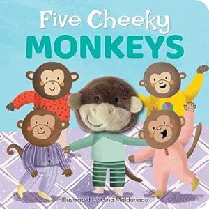 Lake Press Five Cheeky Monkeys Finger Puppet Book - Board Book - 27 February 2024