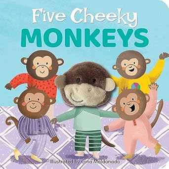 Lake Press Five Cheeky Monkeys Finger Puppet Book - Board Book - 27 February 2024