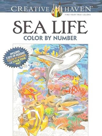 Creative Haven Sea Life Color by Number Coloring Book