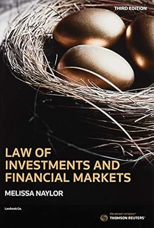 Law of Investments and Financial Markets Third Edition