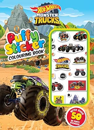 Hot Wheels Monster Trucks: Puffy Sticker Colouring Book (Mattel)