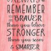Always Remember You are Braver than you believe - Stronger than you seem & Smarter thank you think: Inspirational Journal - Notebook to Write In for Women & Girls