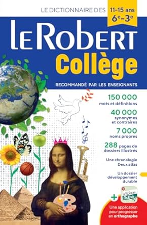 Le Robert College 2024: Monolingual French Dictionary for College Students