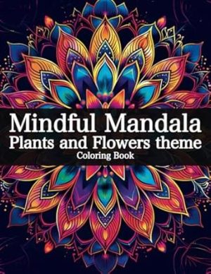Mindful Mandala Patterns in Plants and Flowers theme Coloring Book for Adults: 50 Amazing Plant and Flower in Beautiful Mandala for mindfulness, relaxation and stress relief