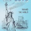 One Color DOTS: Around The World - New Type of Relaxation & Stress Relief Coloring Book for Adults (One Color Fun)