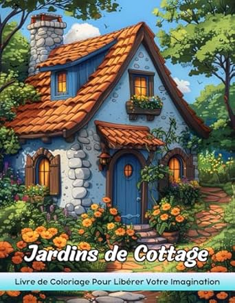 Jardins de Cottage Livre de Coloriage: Coloriage De Jardins De Chalet - Jardins Confortables Pour Le Bonheur Chaleureux