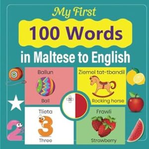 My First 100 Words in Maltese to English: Maltese and English Early Learning Picture Book: A Fun and Educational Way to Introduce Toddlers to Basic Concepts