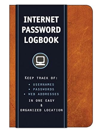 Internet Password Logbook (Cognac Leatherette): Internet Password Logbook (Cognac Leatherette)