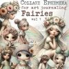 COLLECTANEA Collage Ephemera for Art Journaling, Fairies vol 1: A book with 160+ Images To Cut Out, Glue and Collage for Junk Journals, Mixed Media & Scrapbook