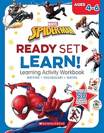 Spider-Man: Ready Set Learn! Learning Activity Workbook (Marvel: Ages 4 - 6 Years)