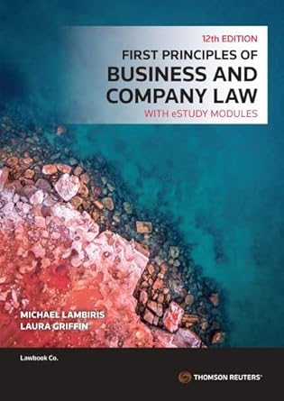 First Principles of Business and Company Law with eStudy modules 12th Edition