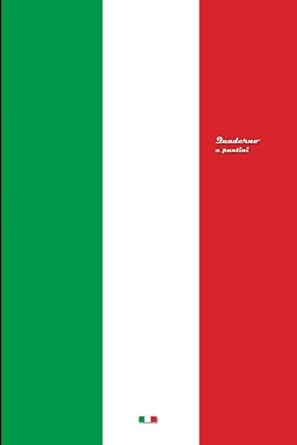 Quaderno puntinato, copertina con bandiera italiana, 100 pagine con puntini distanti 5 mm. taccuino ideale per il bullet journal e per disegnare, formato A5 15x22cm.