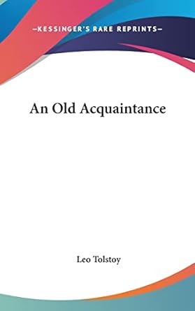 An Old Acquaintance