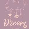 Dream Journal (purple); blank lined hardback diary notebook