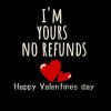 Valentines Day Gifts for girlfriend for him her: "I'm yours no refunds",Funny Gifts for Boyfriend wife coupls: Lovely and romantic & cute Valentines ... Valentines day cards alternative , From him