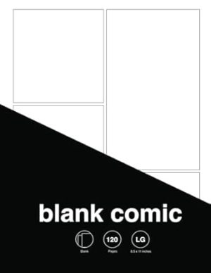 Blank Comic Book, Create Your Own Graphic Novel, Variety Of Templates, 120 pages, 8.5 x 11 inches