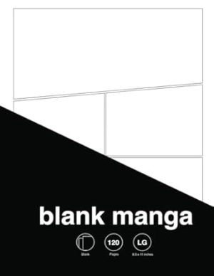 Blank Manga Book, Create Your Own Manga, Variety Of Templates, 120 pages, 8.5 x 11 inches