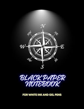 BLACK PAPER NOTEBOOK FOR WHITE INK AND GEL PENS: It is a notebook with black pages and lines designed especially for gel pens. You can write and draw on it uniquely and beautifully