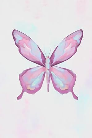 Hologram Butterfly Journal 160 pages 6x9 inches - Ruled Notebook for Girls