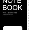 Notebook with A-Z Index Tabs: Compact Notebook with Alphabetical Index Tab A-Z, size 6x9", 210 pages, simple black cover (Suitable for password log book, address log book and etc.)