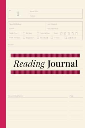 Reading Journal: Record and Review 100 Books, Reading Tracker, Reading Log Journal for Book Lovers with Ruby Red Cover