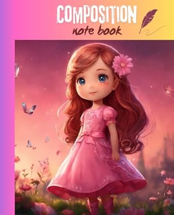 Composition Notebook: Wide Ruled Cartoon Little Girl