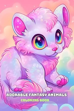Cute Coloring Book For Teens: Adorable Fantasy Animals To Color