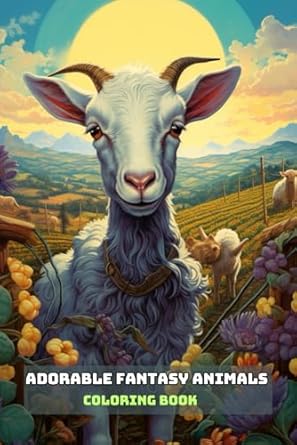 ADORABLE FANTASY ANIMALS COLORING BOOK: For Adults and Teens