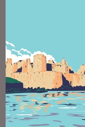 Hardcover 300 page Caerphilly Castle notebook: Hardcover notebook journal of Caerphilly Castle and moat