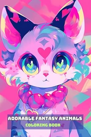 ADORABLE FANTASY ANIMALS COLORING BOOK: For Adults and Teens