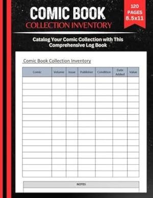 Comic Book Collection Inventory: Catalog Your Comic Collection with This Comprehensive Log Book , Comic Book Notebook .