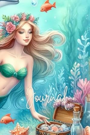 Mermaid Dreams Lined Journal Notebook