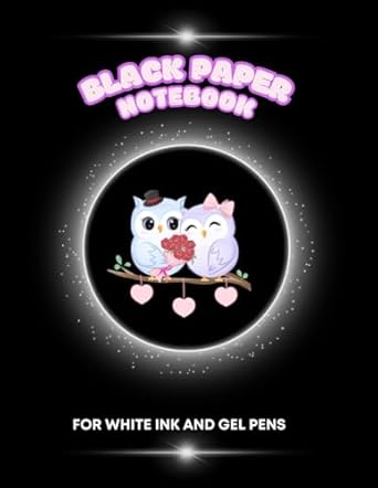 BLACK PAPER NOTEBOOK FOR WHITE INK AND GEL PENS: It is a notebook with black pages and lines designed especially for gel pens. You can write and draw on it uniquely and beautifully