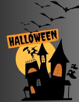 Halloween: Halloween 2023, Drawing Notebook, Empty with frames, For Children and Adults, 8.5" x 11", 120 pages