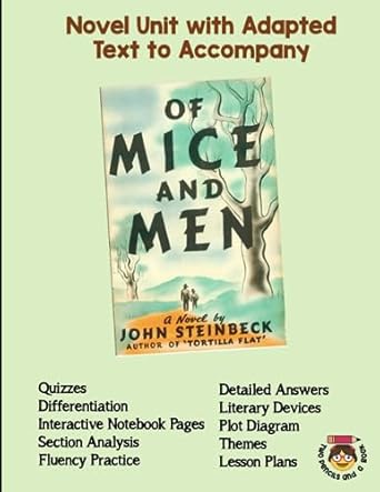Novel Unit with Adapted Text to Accompany "OF MICE AND MEN"