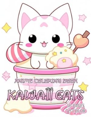 Anime Coloring Book Kawaii Cats: Enjoy Hours Of Fun With Manga Art For Kids, Teens, Girls, Boys, And Adults