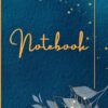 Blue leaves Notebook: Notebook- blue leaves - blank lined journal for women
