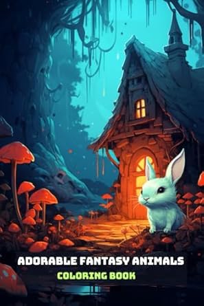 ADORABLE FANTASY ANIMALS COLORING BOOK: For Adults and Teens